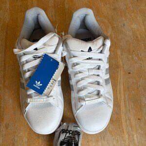 NEW - Adidas Campus ST Originals Leather White/Gray Shoes - Sz 10(M)/ 11.5(W)